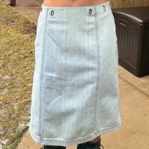 Vintage Denim Midi Skirt